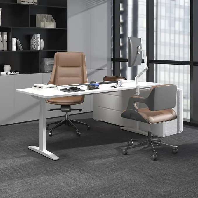 Flexispot【升級款】三節式磁吸式 電動升降桌 140*70桌組*自行安裝*