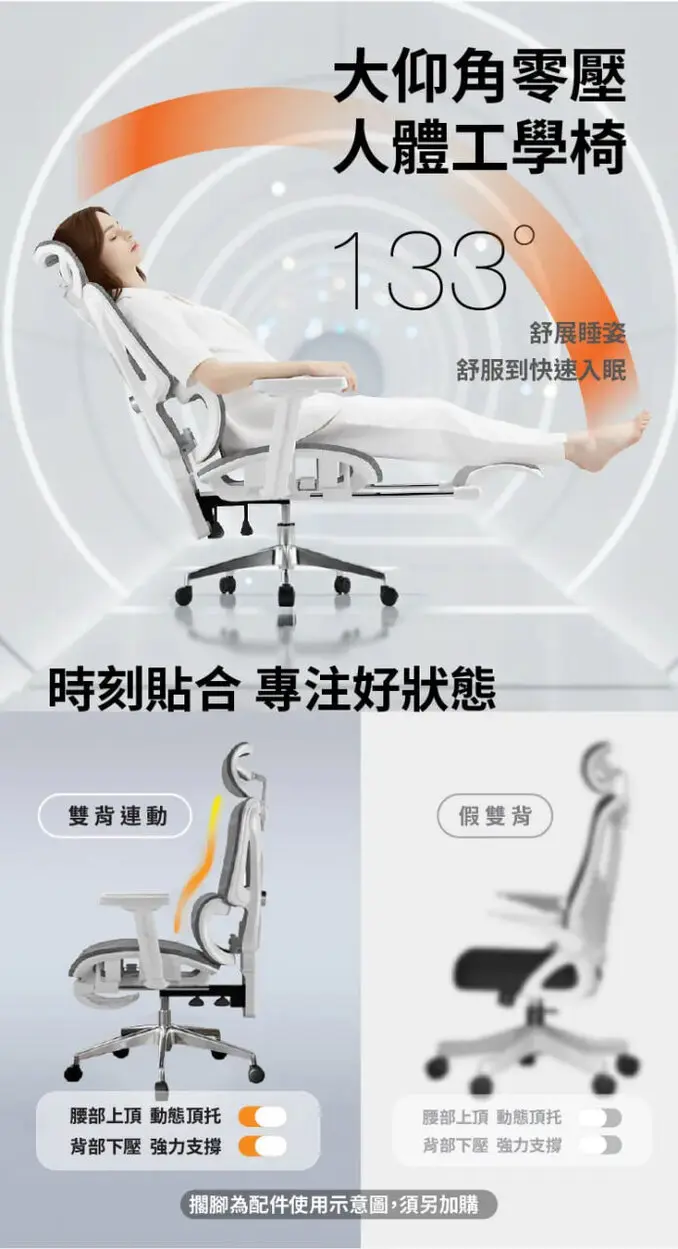 ANDYMAY2格拉斯人體工學安全護腰透氣辦公椅-X07舒適進階款