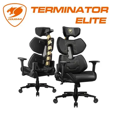 COUGAR 美洲獅TERMINATOR ELITE GOLD 電競椅 電腦椅 遊戲椅 龍骨椅 皮革椅 人體工學-電競椅