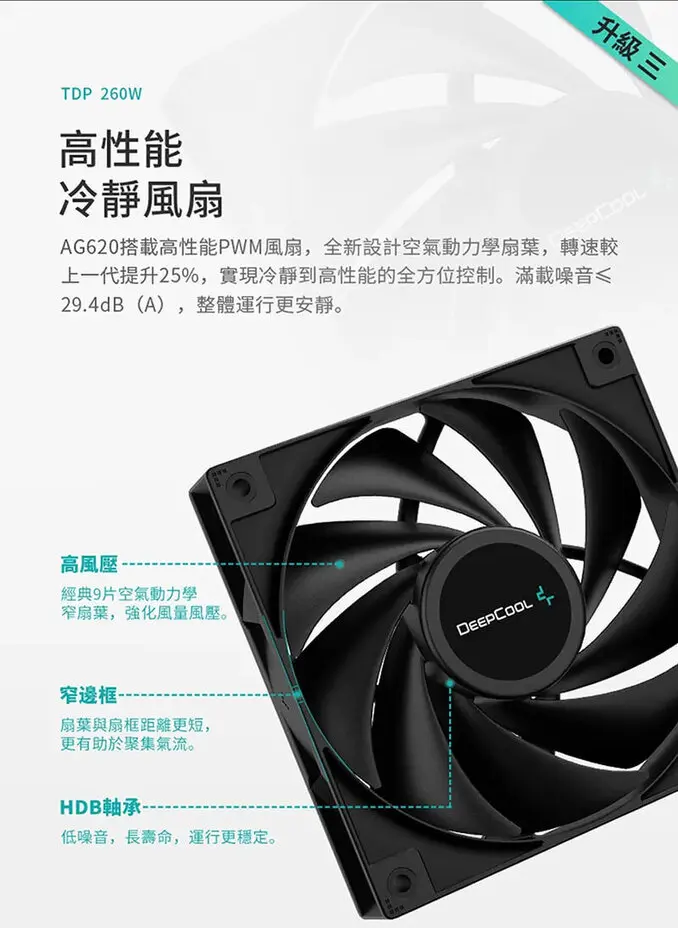 DEEPCOOL 九州風神 AG620 雙塔 雙風扇 六導管 支援 LGA1851 AM5 CPU 散熱器