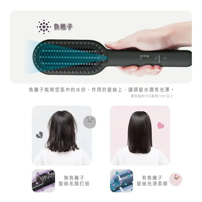 TESCOM負離子直髮造型梳 TB550ATW