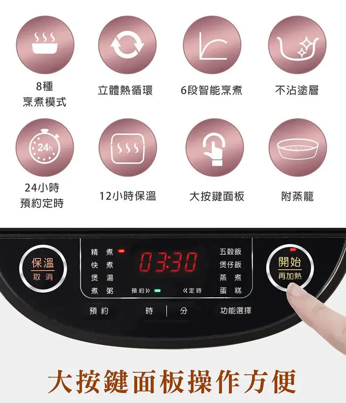 SAMPO 聲寶10人份多功能微電腦厚釜電子鍋 KS-BY18Q