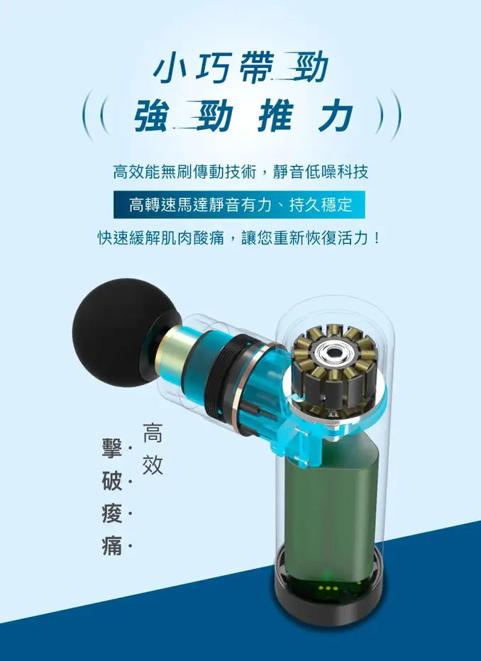 輝葉miniV 3專業勁化版智能按摩槍 (HY-10506) 筋膜槍/按摩槍