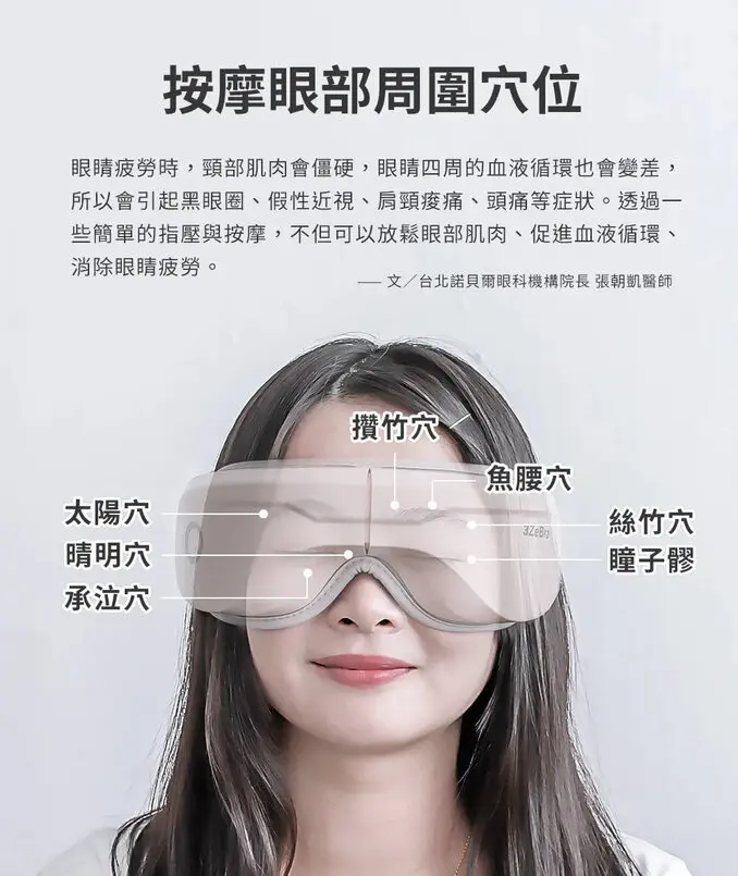 3ZeBra 三隻斑馬5C熱敷按摩眼罩藍牙音樂款 (無線熱敷眼部按摩器 熱敷眼罩 送禮適用)