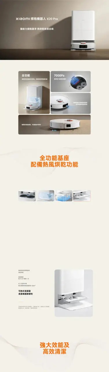 Xiaomi 小米掃拖機器人X20 Pro