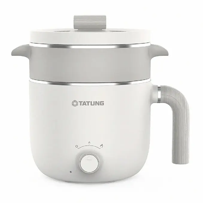 TATUNG 大同1.2公升輕食料理美食鍋/電火鍋 -質感米白色(304不銹鋼/蒸鍋/蒸蛋架)(WSB-H2512W) WSB-H12W11AW同款