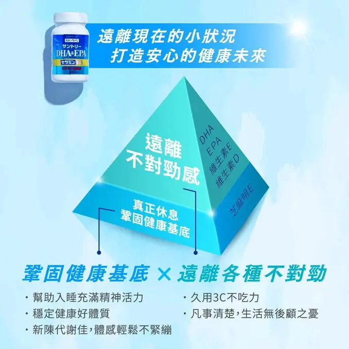 Suntory 三得利魚油 DHA&EPA+芝麻明E (120顆x2罐)