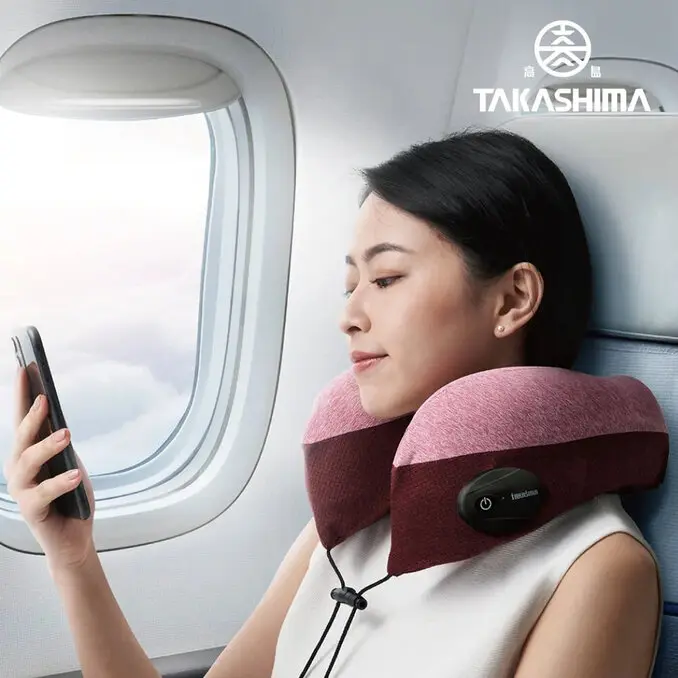 TAKASHIMA 高島愛舒服揉睡枕 M-6199(按摩頸枕/U型枕)