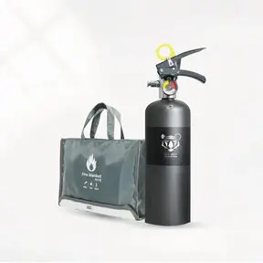 正德防火台製鋰電池玻纖防火毯+台製家用強化液滅火器1L-滅火器