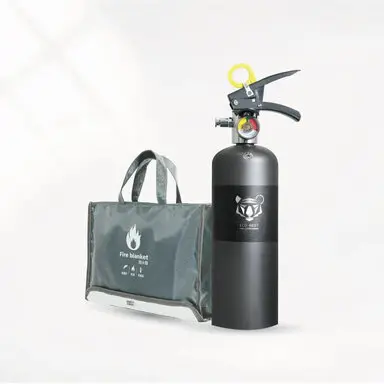 正德防火台製鋰電池玻纖防火毯+台製家用強化液滅火器1L-滅火器