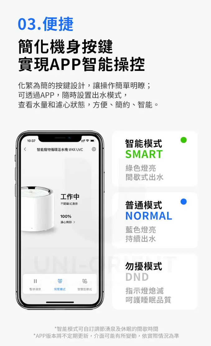Petkit 佩奇智能寵物循環活水機W4X-UVC版 (無線馬達)