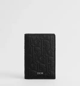 黑色 Dior Gravity 皮革卡夾-卡夾