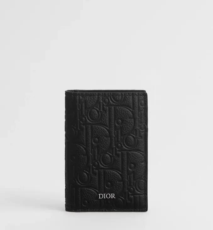 黑色 Dior Gravity 皮革卡夾