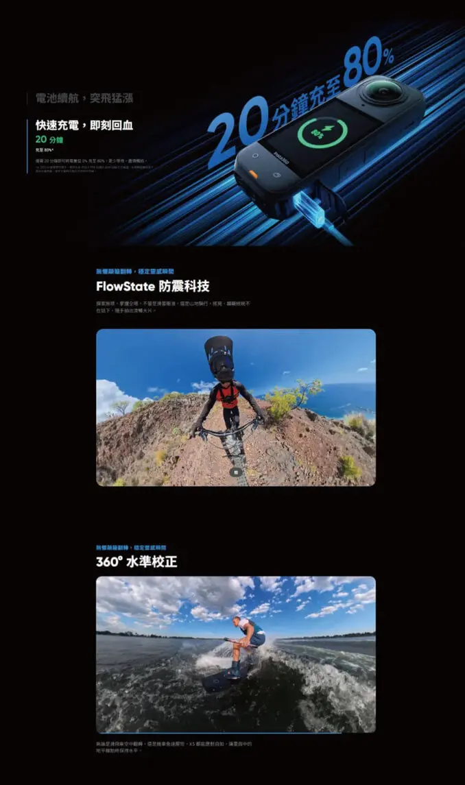 Insta360 X5 8K全景運動相機 萬能套組