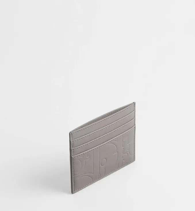特里亞農灰 Dior Gravity 光滑皮革 卡夾