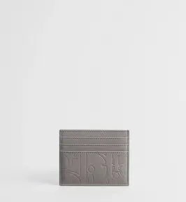 特里亞農灰 Dior Gravity 光滑皮革 卡夾-Dior